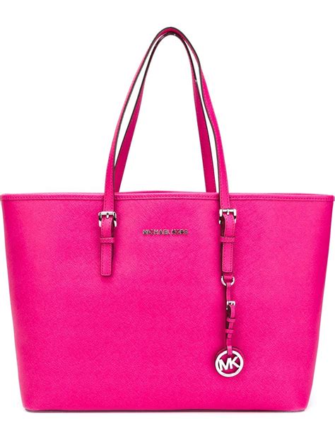 michael kors jet set tote hot pink|michael kors jet set luggage.